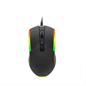 New private 4D Essential wired gaming lighting mouse Ergonomic Game USB Computer Mice with LED rainbow backlit colors GM-017