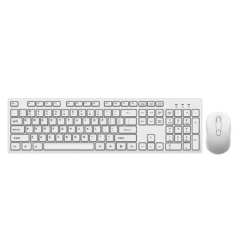 Hot Selling Slim Flat Chocolate Keys 2.4G Wireless Keyboard Mouse Combo Portable for Home Office Desktop Laptop, KMSW-103S