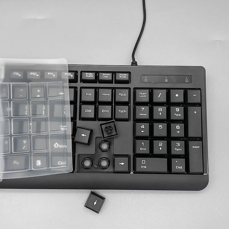 USB Wired Wireless waterproof silicone rubber hospitcal keyskin  Keyboard Computer Peripherals Customized Layout Ergonomic Keyboard for home office K-109PW