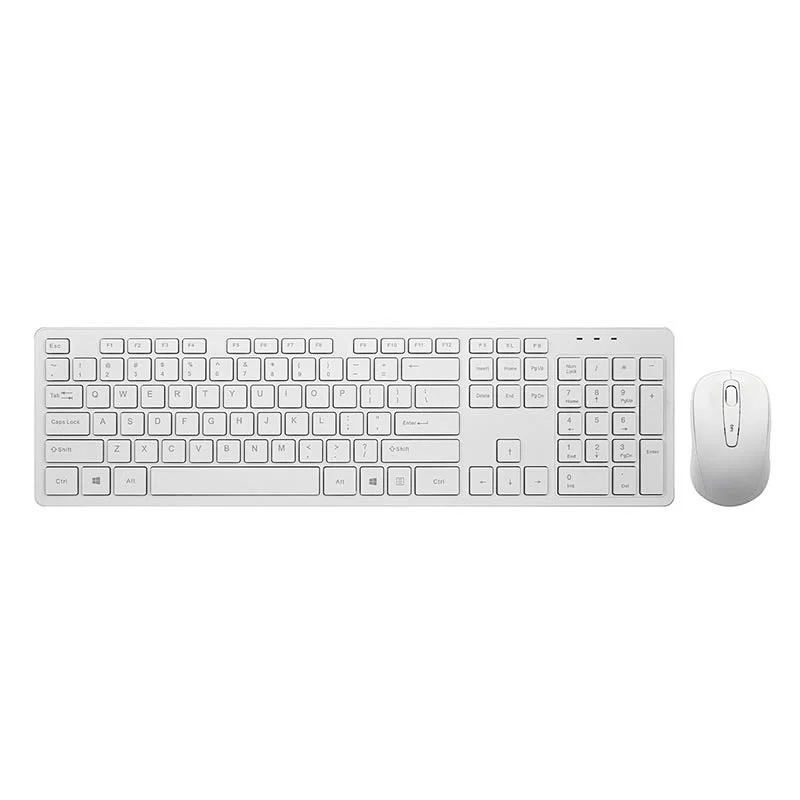 2.4G Wireless Hot Slim Flat Chocolate Keys Keyboard Mouse Combo Portable for Home Office Desktop Laptop, KMSW-103D