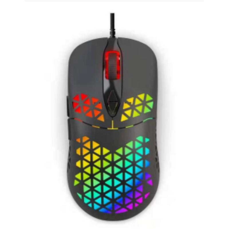 New Design 7D Button USB Wired Gaming Optical Mouse 7 Colors LED Breathing Backlight Mouse for Gamer GM-002H
