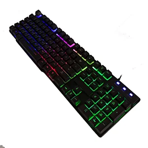 Gaming Keyboard Colorful LED Backlight USB Wired 104/105 keys Computer Gaming Keyboard KBL-003Y