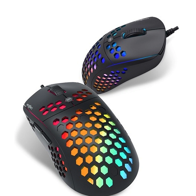 New Design 7D Button USB Wired Gaming Optical Mouse 7 Colors LED Breathing Backlight Mouse for Gamer GM-002H