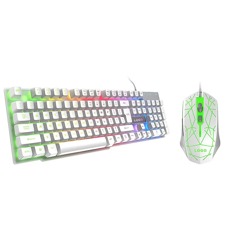 New Ergonomic design cheap gaming keyboard mouse combo  mechanical feeling for professional gamer GKMC-707S