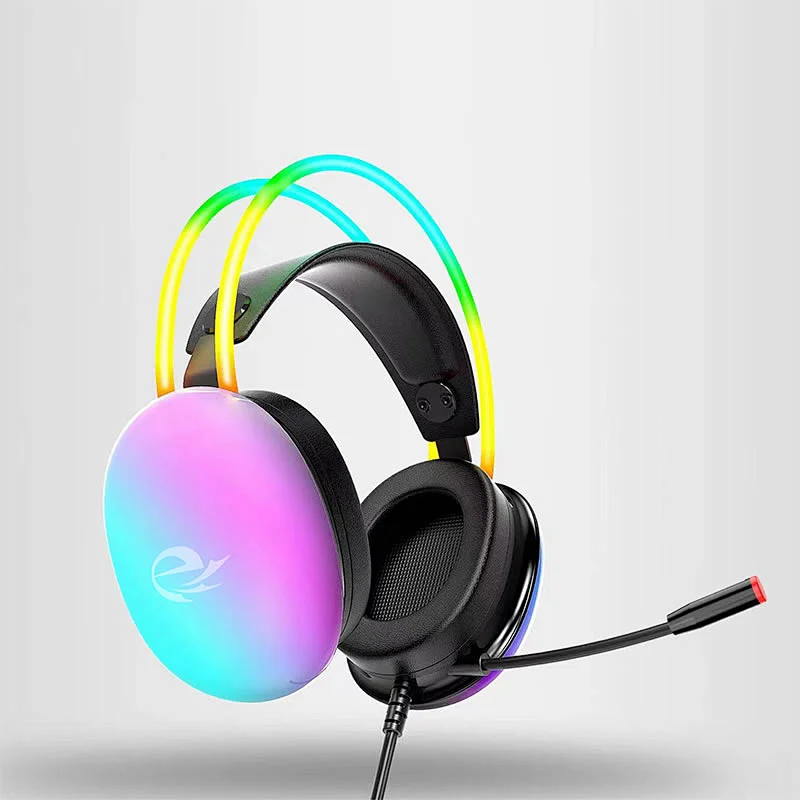Exclusive Private Customized Hyun-cool Gaming Headphone Noise-canceling USB Wired Headset with Rainbow RGB Light X1