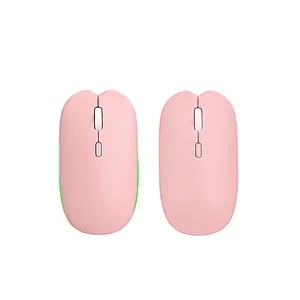 New design 2.4G wireless & BT Rechargeable light Mouse Laptop Desktop Home Office Mouse  dual-mode  MW-004A