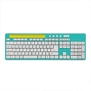 Newest Type Keyboard KW-109M  waterproof 2.4g Wireless Computer Accessories Keyboard BT office Keyboard with Cradle Dual mode