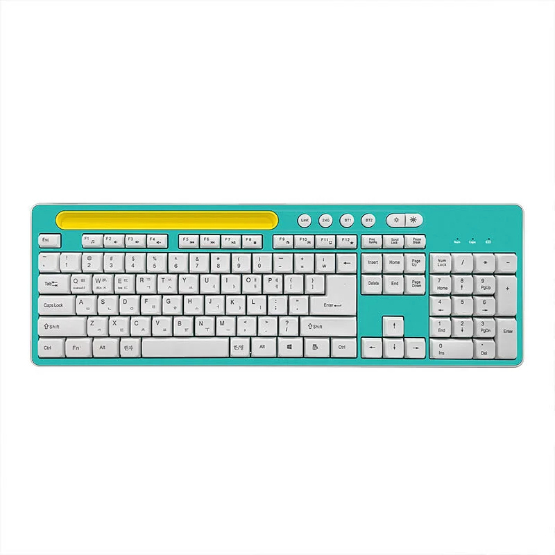 Newest Type Keyboard KW-109M  waterproof 2.4g Wireless Computer Accessories Keyboard BT office Keyboard with Cradle Dual mode