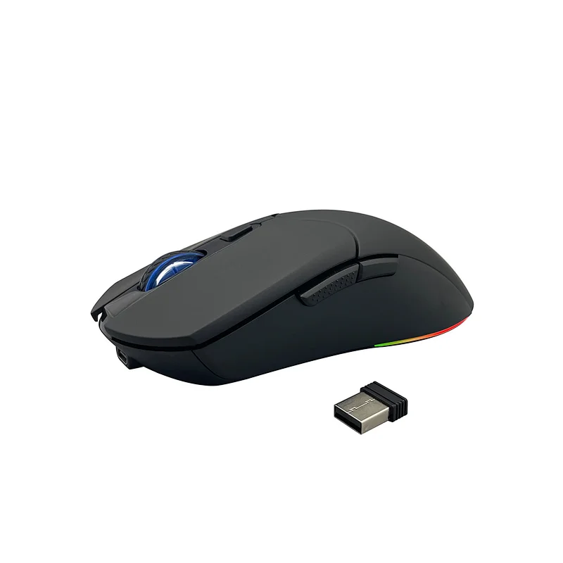 New 7D Button USB Wireless Gaming Backlight Mouse Rechargeable Computer Gaming Optical Mouse Mice with RGB Backlight, GMW-017