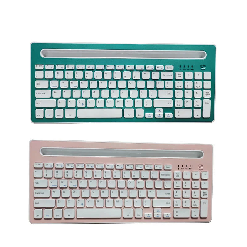 BT 5.0 Wireless Keyboard with Cradle Rechargeable Tablet Mini Keyboard for Phone Macbook Laptop I