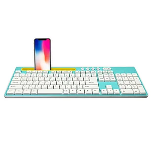 Newest Type Keyboard KW-109M  waterproof 2.4g Wireless Computer Accessories Keyboard BT office Keyboard with Cradle Dual mode