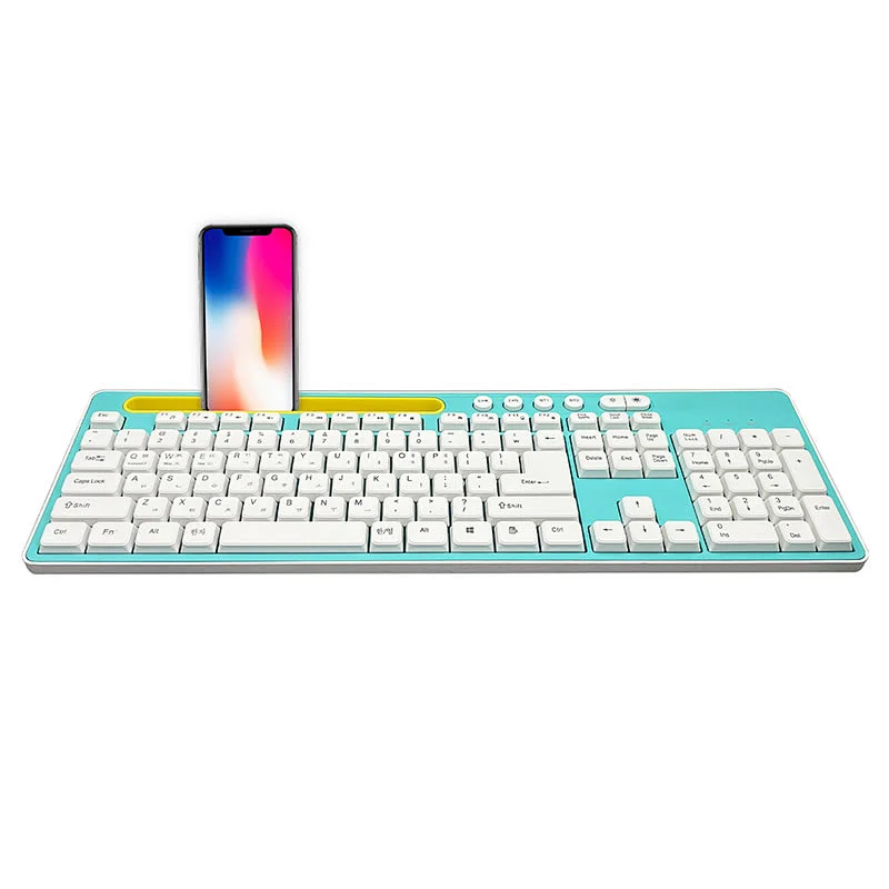 Newest Type Keyboard KW-109M  waterproof 2.4g Wireless Computer Accessories Keyboard BT office Keyboard with Cradle Dual mode