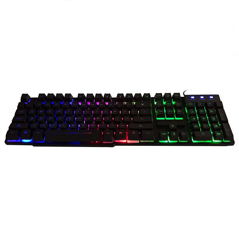Gaming Keyboard Colorful LED Backlight USB Wired 104/105 keys Computer Gaming Keyboard KBL-003Y