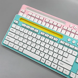 Newest Type Keyboard KW-109M  waterproof 2.4g Wireless Computer Accessories Keyboard BT office Keyboard with Cradle Dual mode