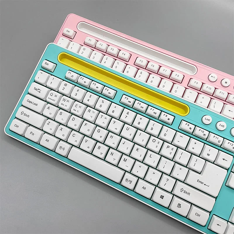 Newest Type Keyboard KW-109M  waterproof 2.4g Wireless Computer Accessories Keyboard BT office Keyboard with Cradle Dual mode