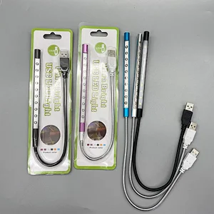 2023 high quality Usb Rechargeable tough switch USB LED Light  with METAL ABS material shell for gift home