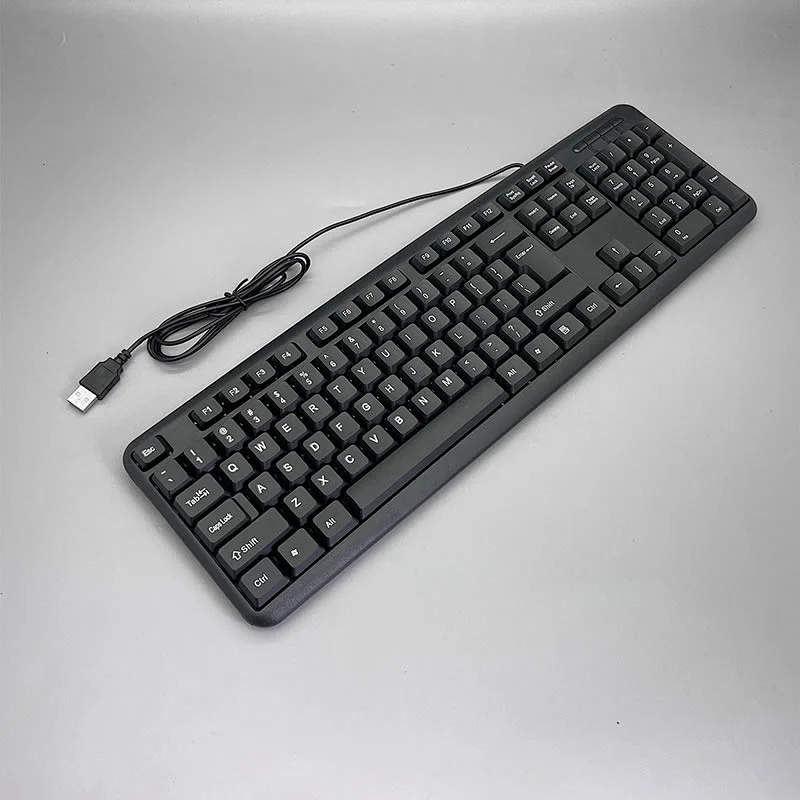 New design Cheap Basic USB Wired Keyboard Computer Ergonomic Office Keyboard for PC Laptop Desktop, K-308D