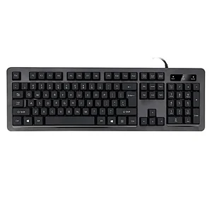Hot selling metal slim Scissors keys wired USB computer peripherals 104/105 keys customized Ergonomic office keyboard KB-108A