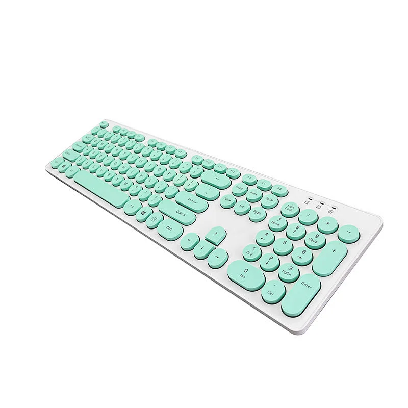 2.4G Wireless Keyboard Customized Optical New Retro Keys Keyboard for Laptop Desktop Macbook KW-103R