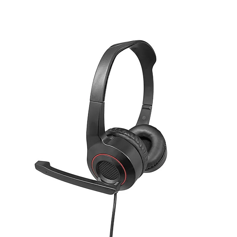 New high quality stereo Comfort-fit Office USB wired headphone with Noise Canceling Mic for PC laptop gamer USB-118