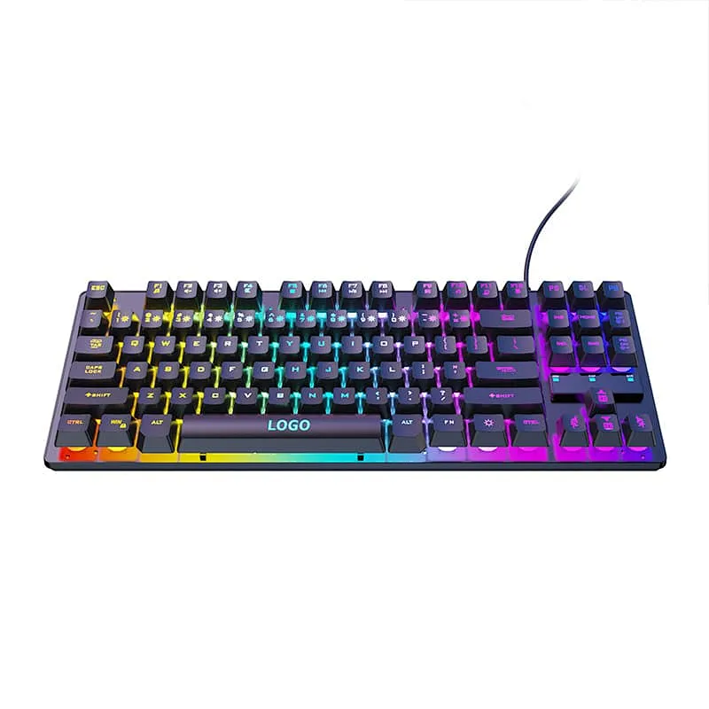 New design 78 keys mini portable gaming RGB LED Backlit Wired Keyboard GKL-8006 for desktop gamer windows