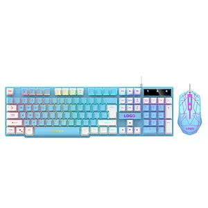 New  design gaming keyboard mouse combo  mechanical feeling for professional gamer GKMC-707S