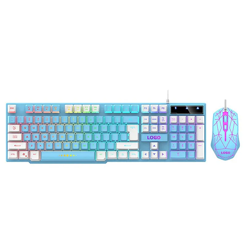 New  design gaming keyboard mouse combo  mechanical feeling for professional gamer GKMC-707S
