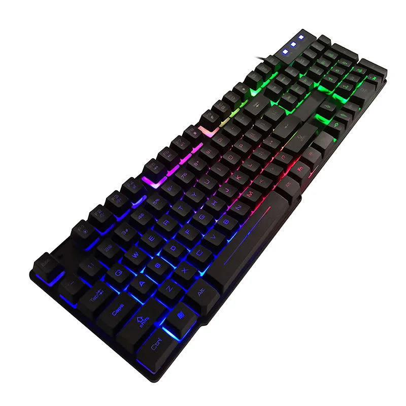 Gaming Keyboard Colorful LED Backlight USB Wired 104/105 keys Computer Gaming Keyboard KBL-003Y