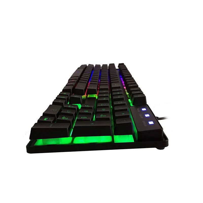 Gaming Keyboard Colorful LED Backlight USB Wired 104/105 keys Computer Gaming Keyboard KBL-003Y