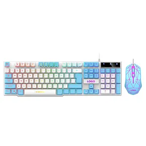 New  design gaming keyboard mouse combo  mechanical feeling for professional gamer GKMC-707S