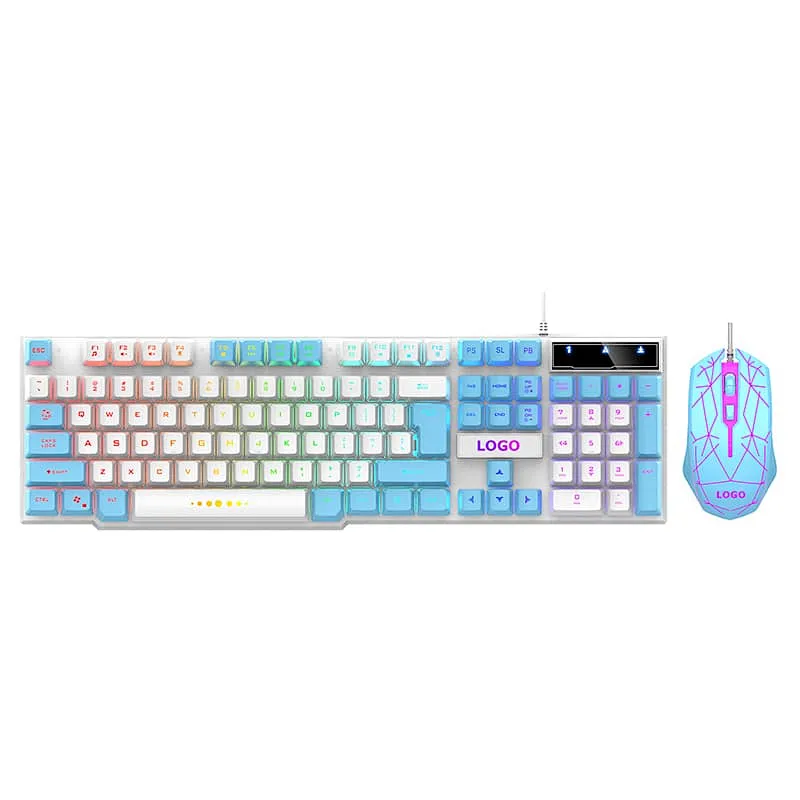 New  design gaming keyboard mouse combo  mechanical feeling for professional gamer GKMC-707S