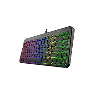 2.4G Wireless Mini Retro keys Gaming Type C rechargeable customized layout Mechanical feel Breathing led light multimedia Keyboard KBLW-002