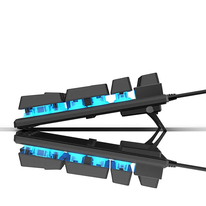 New design 5 kinds lighting Mode Rainbow Backlit Mechanical Feeling USB Wired Gaming Keyboard Black UK US French Spanish Layout