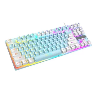 New design 78 keys mini portable gaming RGB LED Backlit Wired Keyboard GKL-8006 for desktop gamer windows