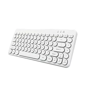 2.4G Wireless Mini Retro keys Gaming Type C rechargeable customized layout Mechanical feel Breathing led light multimedia Keyboard KBLW-002
