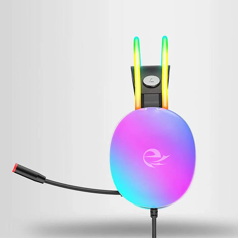 Exclusive Private Customized Hyun-cool Gaming Headphone Noise-canceling USB Wired Headset with Rainbow RGB Light X1