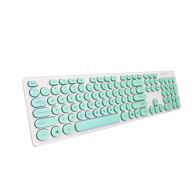 2.4G Wireless Keyboard Customized Optical New Retro Keys Keyboard for Laptop Desktop Macbook KW-103R