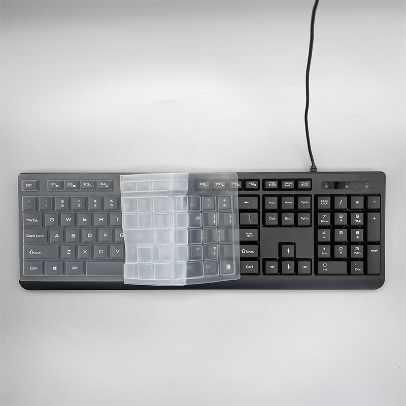 USB Wired Wireless waterproof silicone rubber hospitcal keyskin  Keyboard Computer Peripherals Customized Layout Ergonomic Keyboard for home office K-109PW