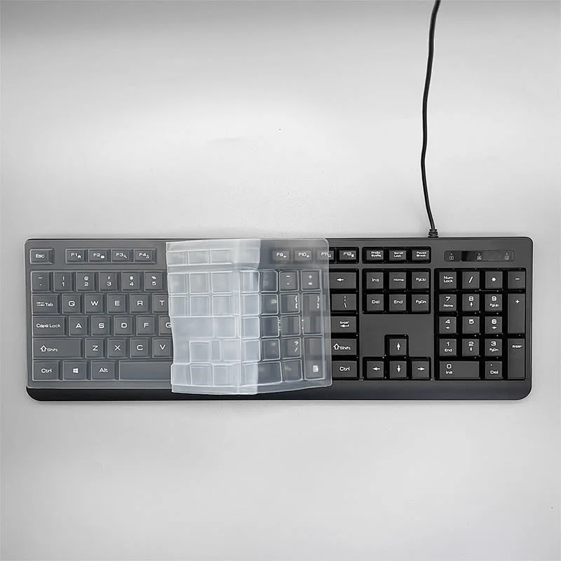 USB Wired Wireless waterproof silicone rubber hospitcal keyskin  Keyboard Computer Peripherals Customized Layout Ergonomic Keyboard for home office K-109PW