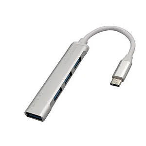 Hot sale reliable  computer accessories Aluminium alloy Type C 3.0 hub 4 port cable  ESC-219