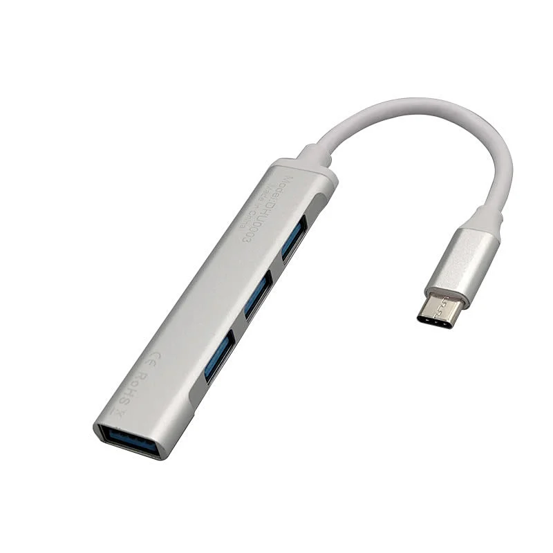 Hot sale reliable  computer accessories Aluminium alloy Type C 3.0 hub 4 port cable  ESC-219