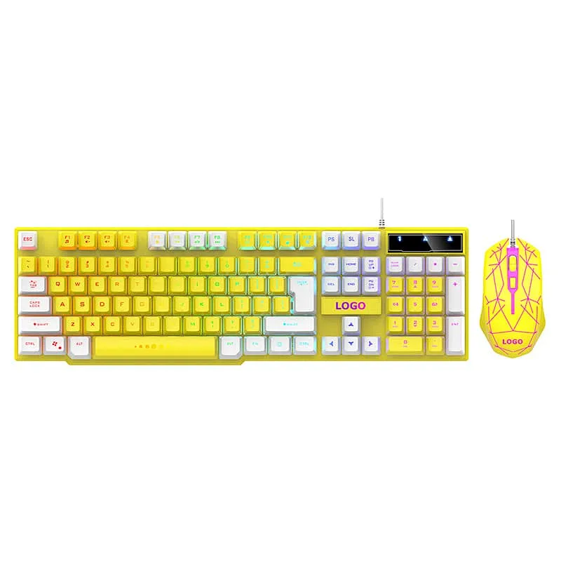 New  design gaming keyboard mouse combo  mechanical feeling for professional gamer GKMC-707S