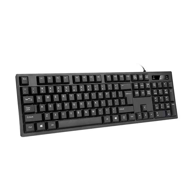 Dust-proof silence  USB Wired Optical Keyboard Private Customized Ergonomic Wired Office Keyboard for PC Laptop Desktop, K-101P