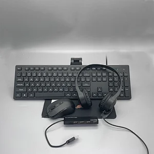 5 in 1 Wired  Keyboard Mouse Headset Mouse Pad HUB Combos For Office And Home  F3