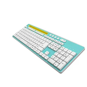 Newest Type Keyboard KW-109M  waterproof 2.4g Wireless Computer Accessories Keyboard BT office Keyboard with Cradle Dual mode