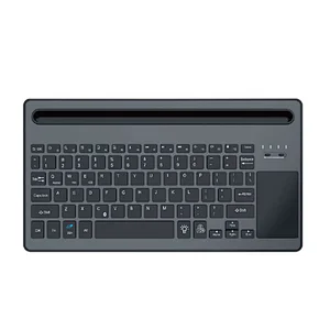 BT 5.0 Wireless Keyboard with Cradle Rechargeable Tablet Mini Keyboard for Phone Macbook Laptop I