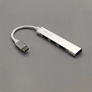 Hot sale reliable  computer accessories Aluminium alloy Type C 3.0 hub 4 port cable  ESC-219