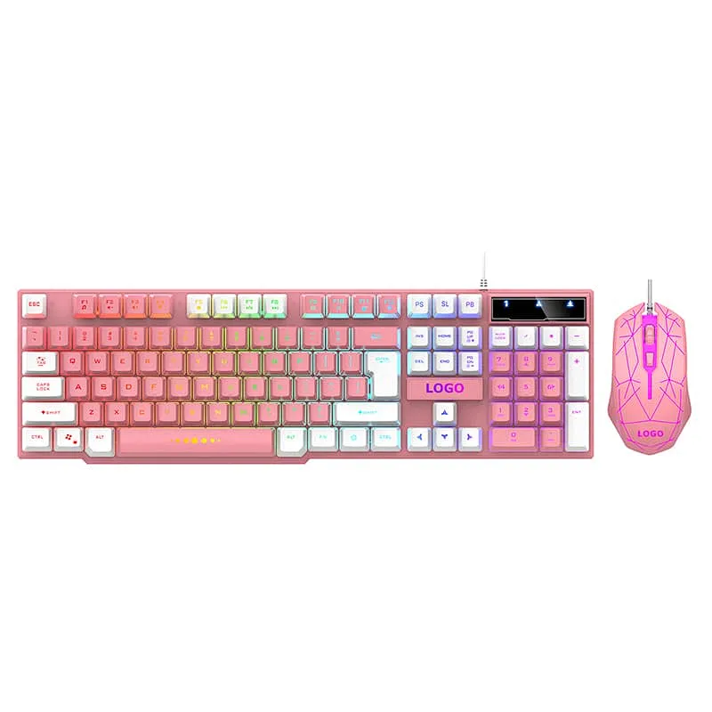 New  design gaming keyboard mouse combo  mechanical feeling for professional gamer GKMC-707S