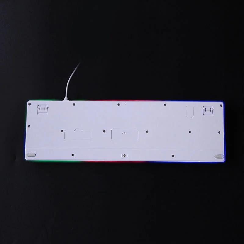 2023 New Private KBL-707T USB wired multimedia Transparent Gaming Backlight Keyboard 3 mixture LED colour gaming keyboards