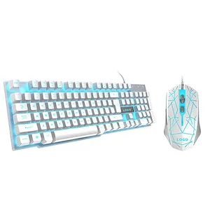 New Ergonomic design cheap gaming keyboard mouse combo  mechanical feeling for professional gamer GKMC-707S
